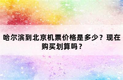 哈尔滨到北京机票价格是多少？现在购买划算吗？