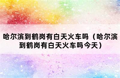 哈尔滨到鹤岗有白天火车吗（哈尔滨到鹤岗有白天火车吗今天）