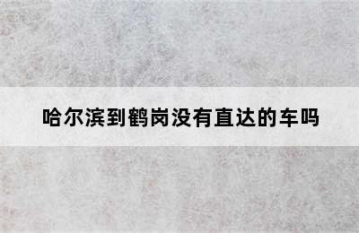 哈尔滨到鹤岗没有直达的车吗