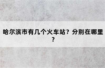 哈尔滨市有几个火车站？分别在哪里？