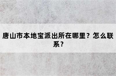 唐山市本地宝派出所在哪里？怎么联系？