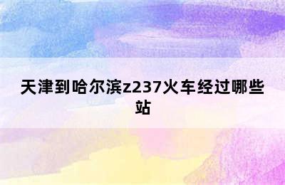 天津到哈尔滨z237火车经过哪些站