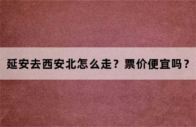延安去西安北怎么走？票价便宜吗？