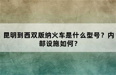 昆明到西双版纳火车是什么型号？内部设施如何？