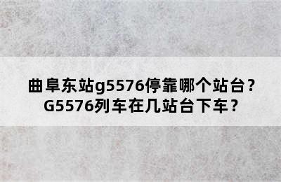 曲阜东站g5576停靠哪个站台？G5576列车在几站台下车？