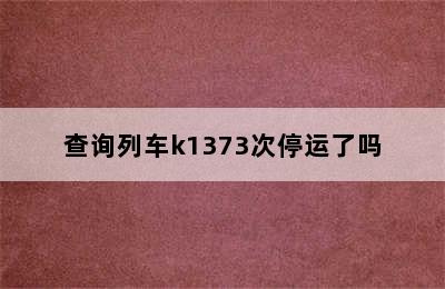 查询列车k1373次停运了吗