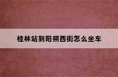 桂林站到阳朔西街怎么坐车