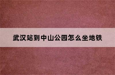 武汉站到中山公园怎么坐地铁