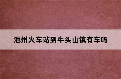 池州火车站到牛头山镇有车吗