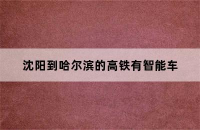 沈阳到哈尔滨的高铁有智能车
