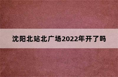 沈阳北站北广场2022年开了吗