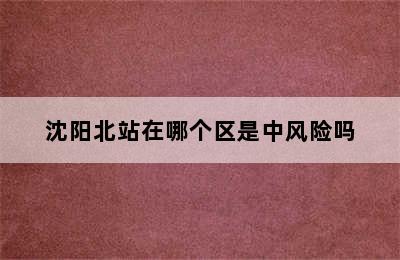 沈阳北站在哪个区是中风险吗