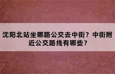沈阳北站坐哪路公交去中街？中街附近公交路线有哪些？