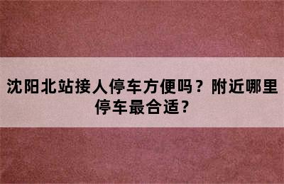 沈阳北站接人停车方便吗？附近哪里停车最合适？
