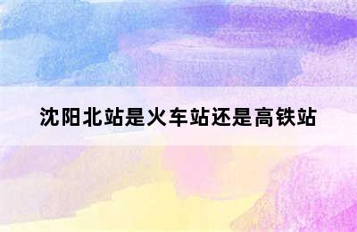 沈阳北站是火车站还是高铁站