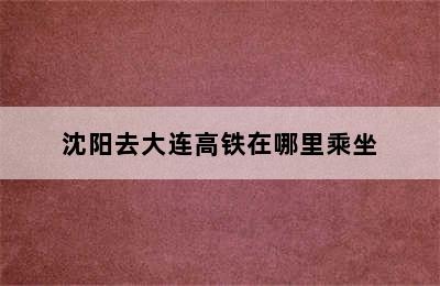 沈阳去大连高铁在哪里乘坐