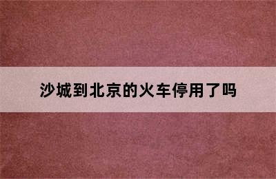 沙城到北京的火车停用了吗