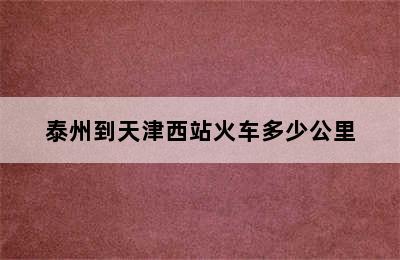 泰州到天津西站火车多少公里