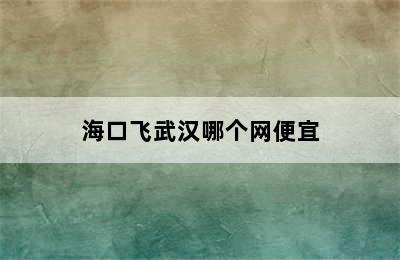 海口飞武汉哪个网便宜