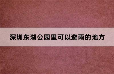 深圳东湖公园里可以避雨的地方