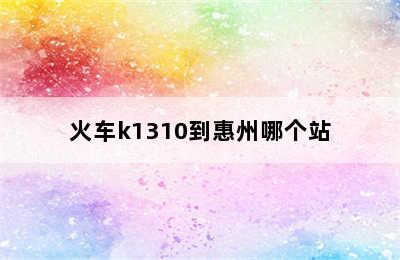 火车k1310到惠州哪个站