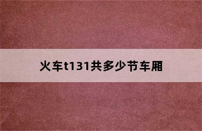 火车t131共多少节车厢