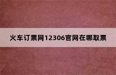 火车订票网12306官网在哪取票