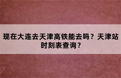 现在大连去天津高铁能去吗？天津站时刻表查询？