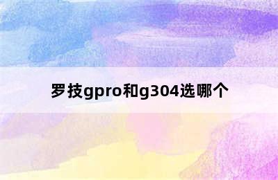 罗技gpro和g304选哪个
