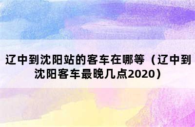 辽中到沈阳站的客车在哪等（辽中到沈阳客车最晚几点2020）