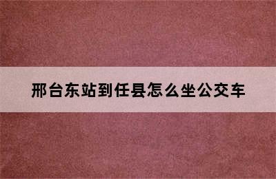 邢台东站到任县怎么坐公交车