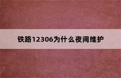 铁路12306为什么夜间维护