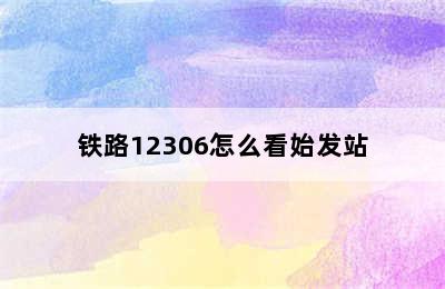 铁路12306怎么看始发站