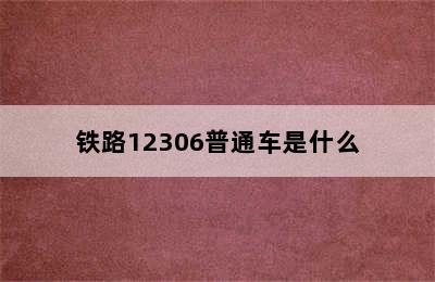 铁路12306普通车是什么