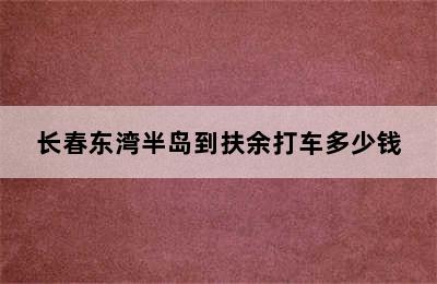 长春东湾半岛到扶余打车多少钱