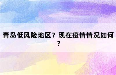 青岛低风险地区？现在疫情情况如何？