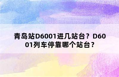 青岛站D6001进几站台？D6001列车停靠哪个站台？