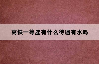 高铁一等座有什么待遇有水吗
